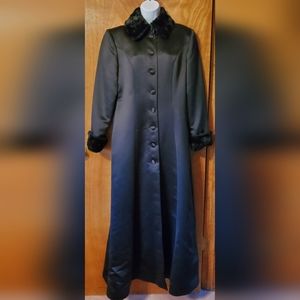 Jessica McClintock Satin Dress Coat sz 8